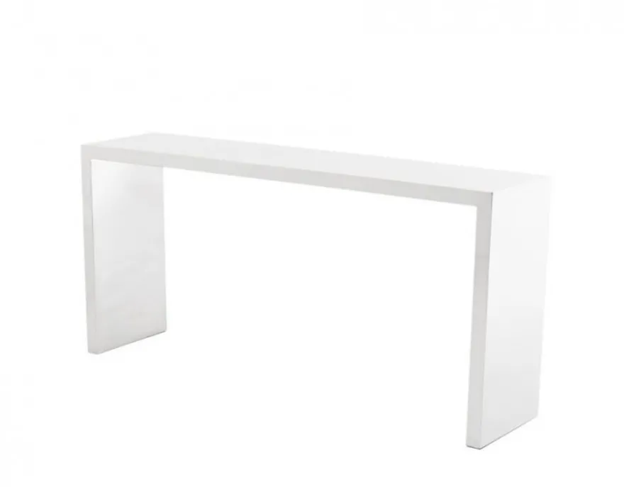 Casa Padrino Luxus Konsolen 2er Set - Konsolentische aus poliertem Edelstahl - 170x40xH.80 cm / 150x40xH.70 cm