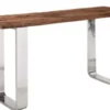 Casa Padrino Luxus Konsolentisch Braun / Silber 140 x 40 x H. 80 cm - Luxus Konsole