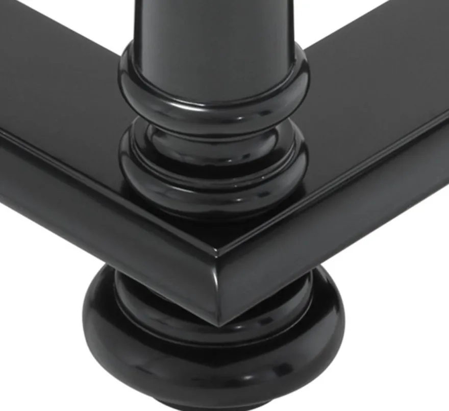 Casa Padrino Luxus Konsolentisch in schwarz mit schwarzer Marmorplatte 100 x 50 x H. 79 cm - Limited Edition