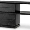 Casa Padrino Luxus Konsole Schwarzgrau 180 x 46 x H. 76 cm - Rechteckiger Konsolentisch mit 4 Schubladen - Wohnzimmer Möbel - Hotel Möbel - Luxus Möbel - Luxus Einrichtung