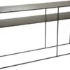 Casa Padrino Luxus Konsole Schwarz 160 x 40 x H. 81 cm - Moderner Metall Konsolentisch - Wohnzimmer Möbel - Büro Möbel