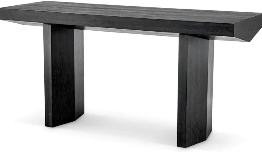 Casa Padrino Luxus Konsole Schwarzgrau 160 x 55,5 x H. 76,5 cm - Rechteckiger Konsolentisch - Wohnzimmer Möbel - Hotel Möbel - Luxus Möbel - Luxus Einrichtung
