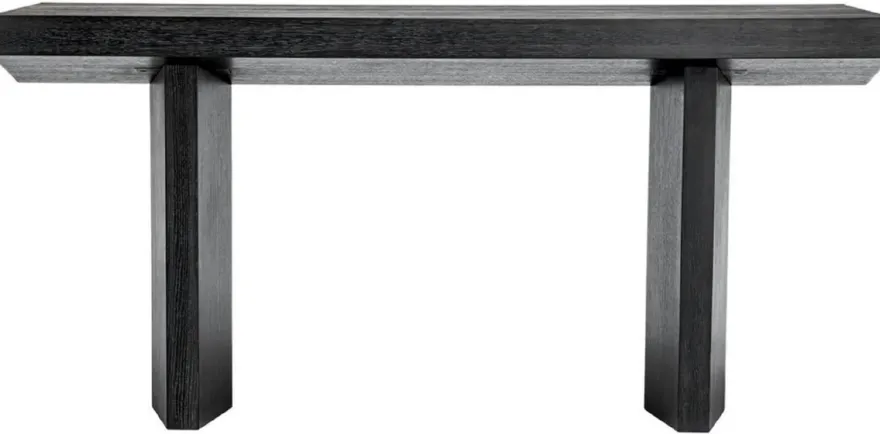 Casa Padrino Luxus Konsole Schwarzgrau 160 x 55,5 x H. 76,5 cm - Rechteckiger Konsolentisch - Wohnzimmer Möbel - Hotel Möbel - Luxus Möbel - Luxus Einrichtung