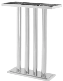 Casa Padrino Luxus Konsole Silber 70 x 30 x H. 93 cm - Designer Hotel Möbel