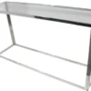 Casa Padrino Luxus Konsole Silber 150 x 40 x H. 78 cm - Wohnzimmer Konsolentisch
