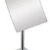 Casa Padrino Luxus Kosmetik Tischspiegel Silber 16 x 19 x H. 30 cm - Verchromter Badezimmer Schmink Spiegel - Luxus Badezimmer Accessoires