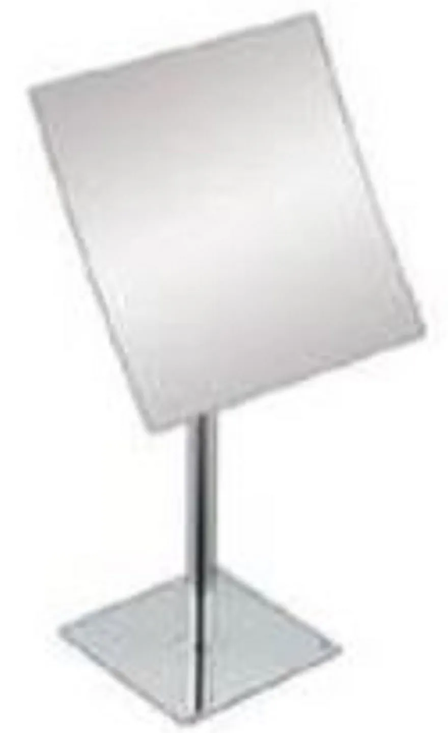 Casa Padrino Luxus Kosmetik Tischspiegel Silber 16 x 19 x H. 30 cm - Verchromter Badezimmer Schmink Spiegel - Luxus Badezimmer Accessoires