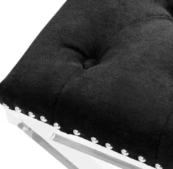 Casa Padrino Luxus Kreuzhocker Schwarz - Designer Hotel Hocker