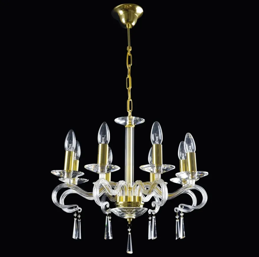 Casa Padrino Luxus Kristall Deckenleuchte Gold Ø 50 x H. 42 cm - Prunkvolle Messing Deckenleuchte mit böhmischem Kristallglas - Barock Möbel - Edel & Prunkvoll