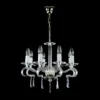 Casa Padrino Luxus Kristall Deckenleuchte Silber Ø 50 x H. 42 cm - Prunkvolle Messing Deckenleuchte mit böhmischem Kristallglas - Barock Möbel - Edel & Prunkvoll