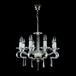Casa Padrino Luxus Kristall Deckenleuchte Silber Ø 50 x H. 42 cm - Prunkvolle Messing Deckenleuchte mit böhmischem Kristallglas - Barock Möbel - Edel & Prunkvoll