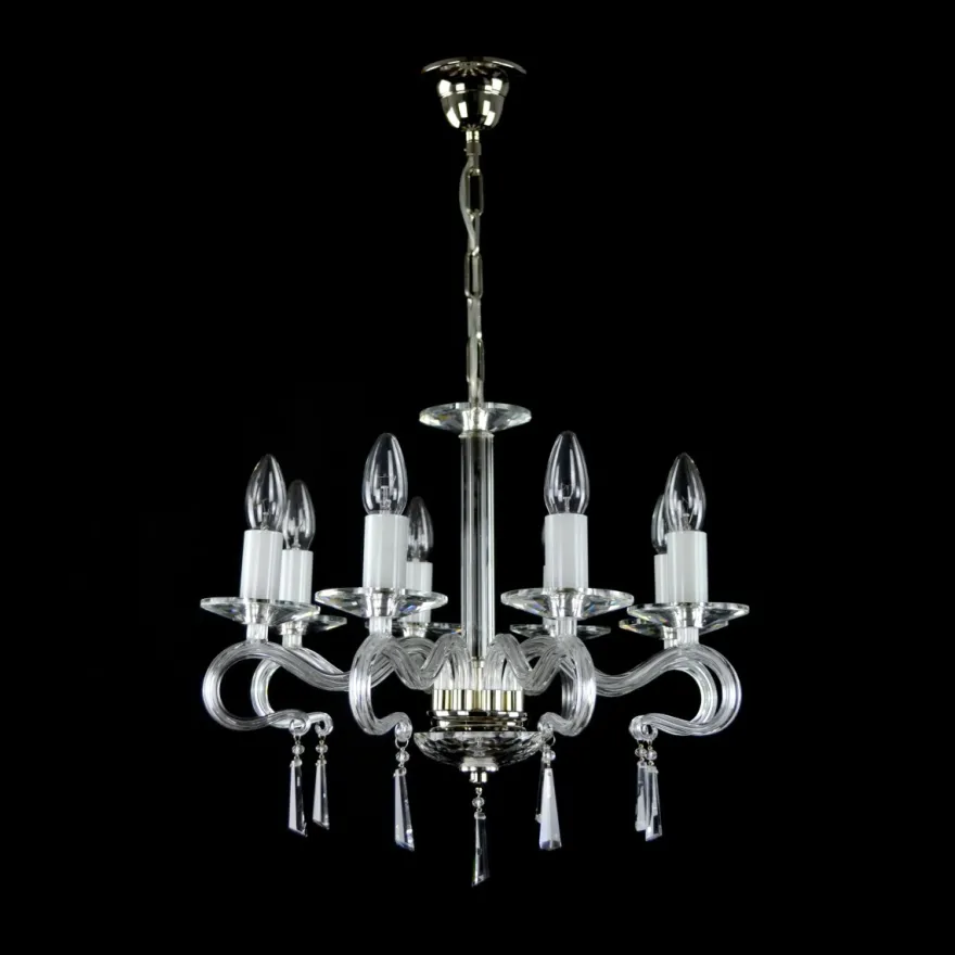 Casa Padrino Luxus Kristall Deckenleuchte Silber Ø 50 x H. 42 cm - Prunkvolle Messing Deckenleuchte mit böhmischem Kristallglas - Barock Möbel - Edel & Prunkvoll