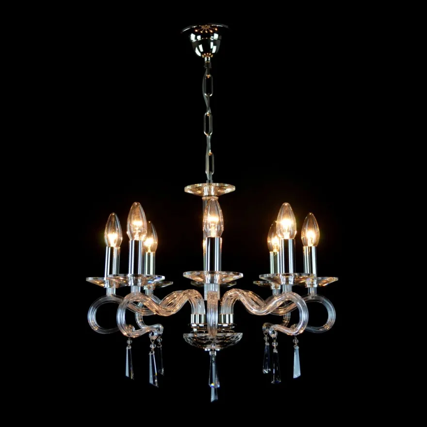 Casa Padrino Luxus Kristall Deckenleuchte Silber Ø 50 x H. 42 cm - Prunkvolle Messing Deckenleuchte mit böhmischem Kristallglas - Barock Möbel - Edel & Prunkvoll