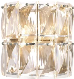 Casa Padrino Luxus Kristallglas Wandleuchte Silber 31 x 18 x H. 31 cm - Hotel & Restaurant Wandlampe