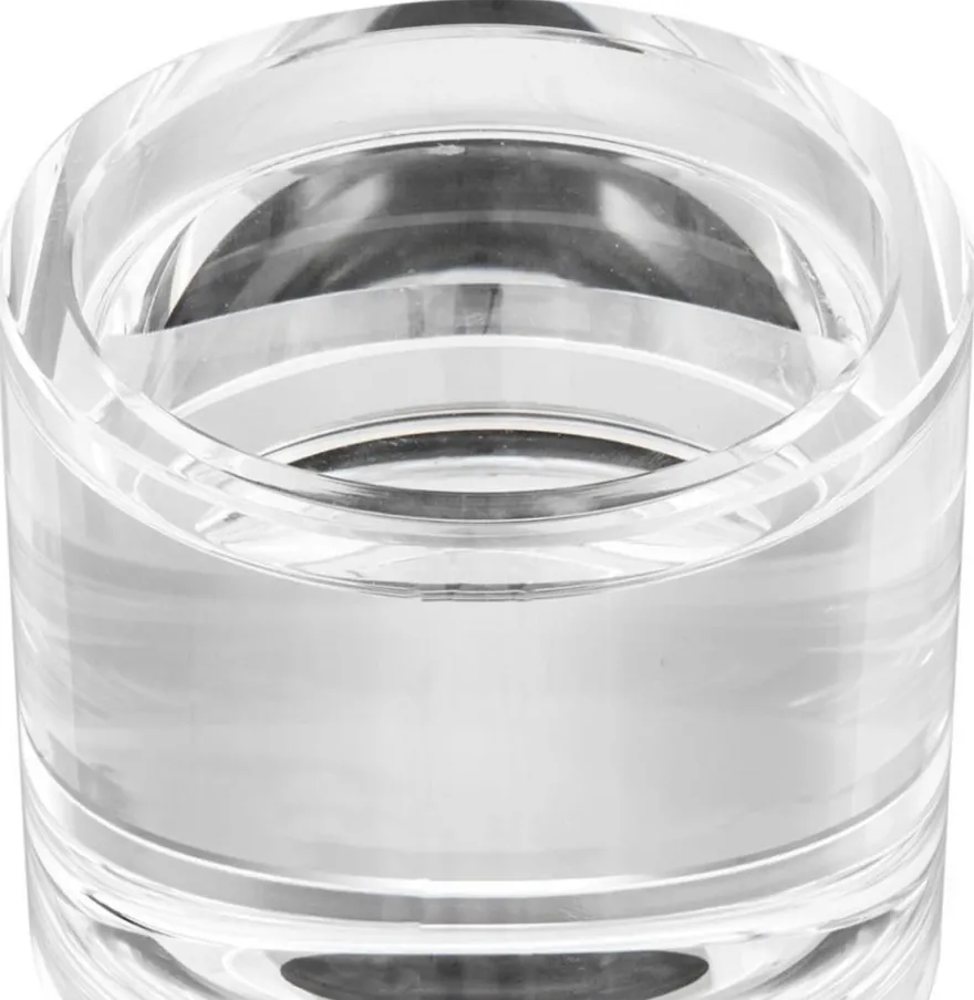 Casa Padrino Luxus Kristallglas Kerzenhalter 12,5 x H. 36 cm - Luxus Qualität