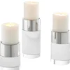 Casa Padrino Luxus Kristallglas Kerzenhalter Set Silber - Wohnzimmer Deko