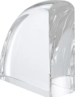 Casa Padrino Luxus Kristallglas Buchstützen Set 22 x 7,5 x H. 22,5 cm - Luxus Deko Accessoires