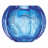 Casa Padrino Luxus Kristallglas Vase Blau Ø 20 x H. 20 cm - Mundgeblasen & Handgeschliffen