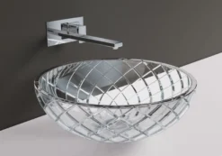 Casa Padrino Luxus Kristallglas Waschbecken Schale Transparent Ø 44 cm - Made in Italy
