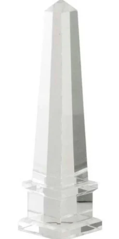 Casa Padrino Luxus Kristallglas Obelisk 6,5 x 6,5 x H. 26 cm - Designer Wohnzimmer Hotel Dekoration