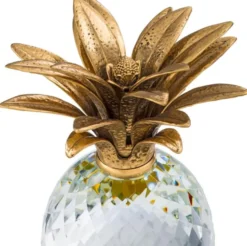 Casa Padrino Luxus Kristallglas Ananas 15,5 x H. 30,5 cm - Hotel Restaurant Dekoration