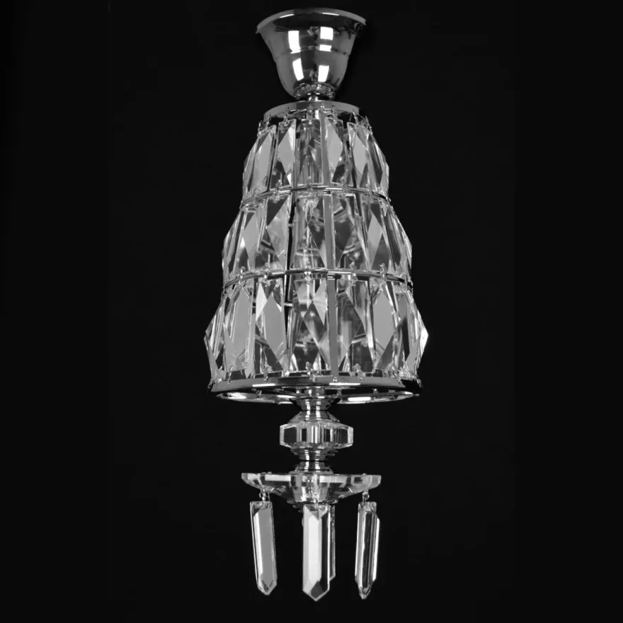 Casa Padrino Luxus Kristall Hängeleuchte Silber Ø 16 x H. 45 cm - Prunkvolle Messing Hängeleuchte mit böhmischem Kristallglas - Barock Möbel - Edel & Prunkvoll