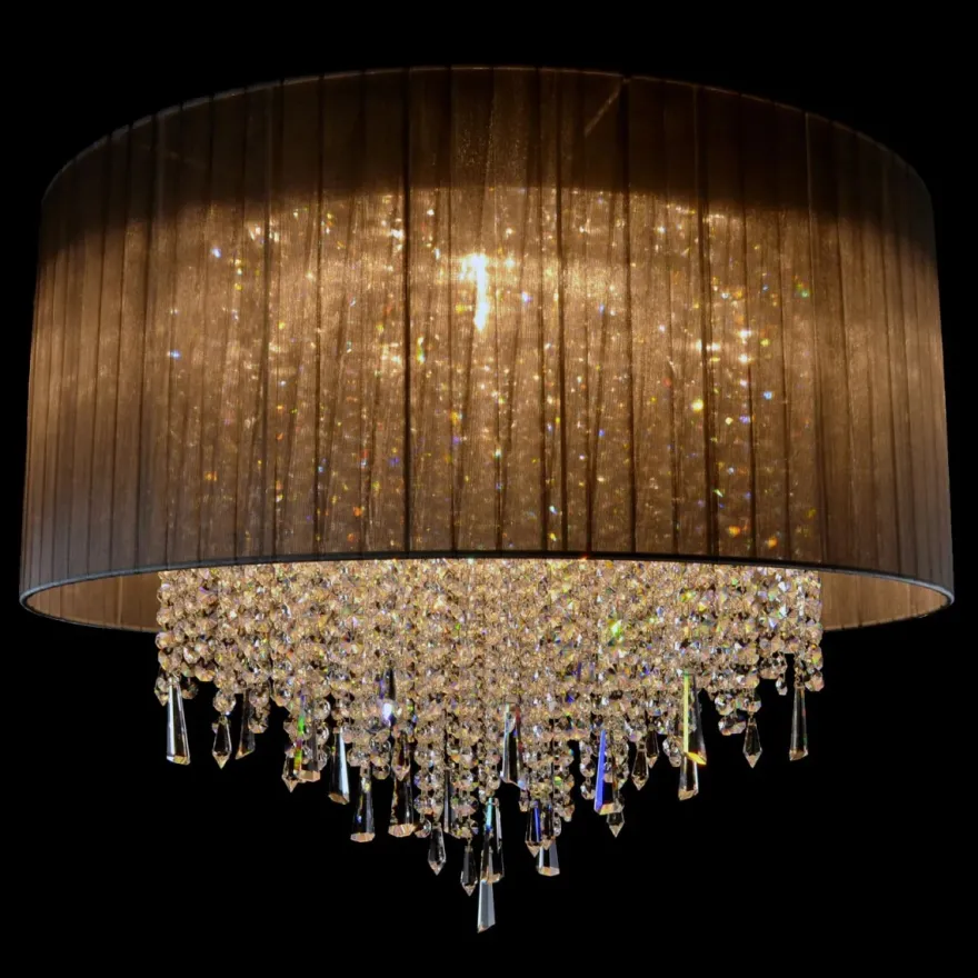 Casa Padrino Luxus Kristall Kronleuchter Silber Ø 70 x H. 55 cm - Prunkvolle Messing Kronleuchter mit böhmischem Kristallglas - Barock Möbel - Edel & Prunkvoll