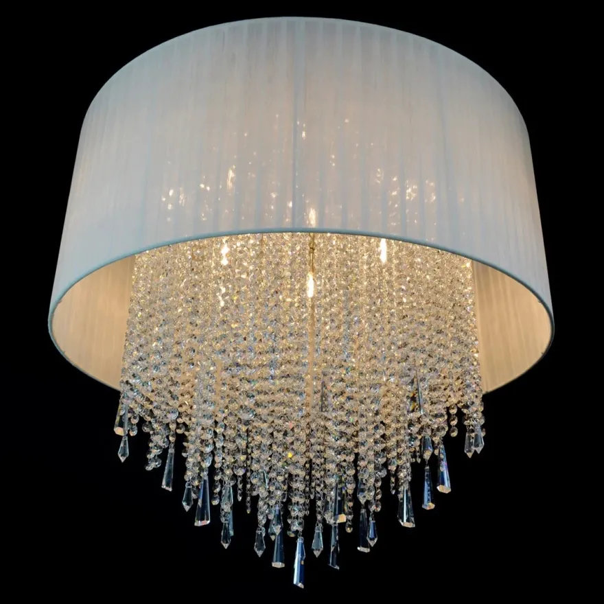 Casa Padrino Luxus Kristall Kronleuchter Silber Ø 70 x H. 55 cm - Prunkvolle Messing Kronleuchter mit böhmischem Kristallglas - Barock Möbel - Edel & Prunkvoll