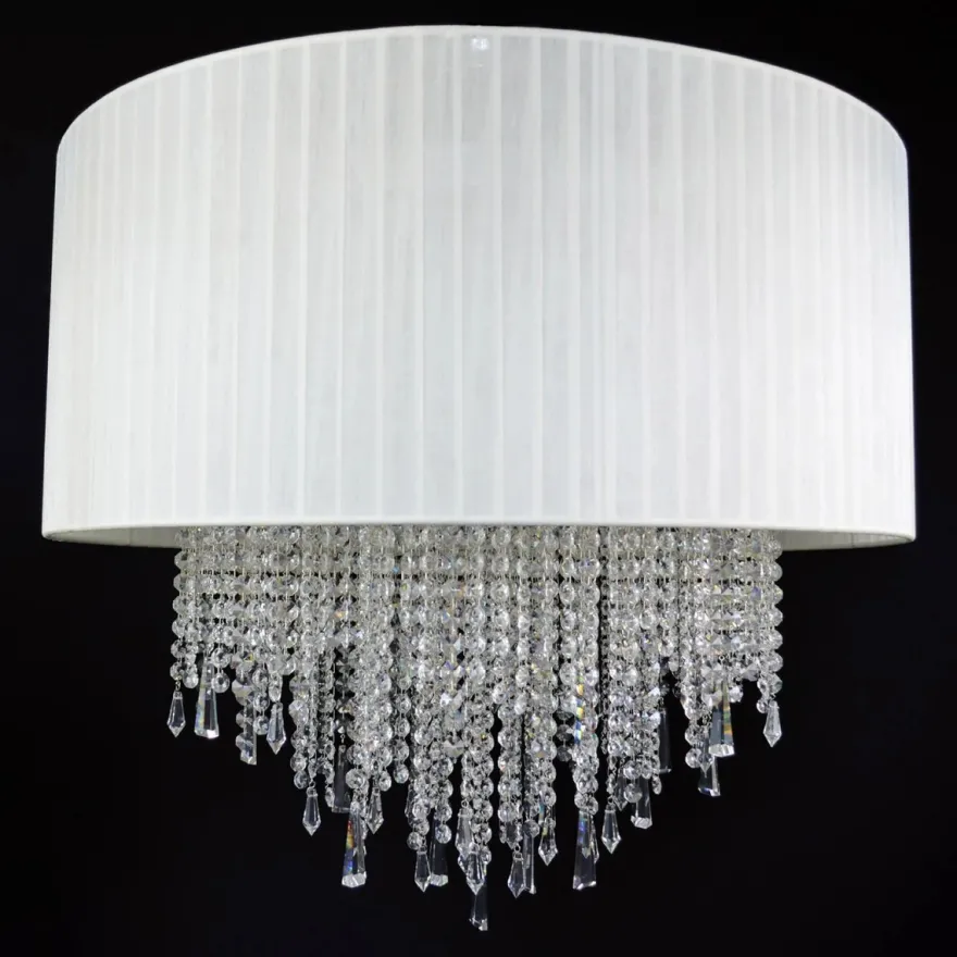 Casa Padrino Luxus Kristall Kronleuchter Silber Ø 70 x H. 55 cm - Prunkvolle Messing Kronleuchter mit böhmischem Kristallglas - Barock Möbel - Edel & Prunkvoll