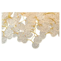 Casa Padrino Luxus Kristall Kronleuchter Gold Ø 60 x H. 30 cm - Runde Hängeleuchte im Ast Design