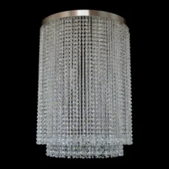 Casa Padrino Luxus Kristall Kronleuchter Silber Ø 50 x H. 70 cm - Prunkvolle Messing Kronleuchter mit böhmischem Kristallglas - Barock Möbel - Edel & Prunkvoll