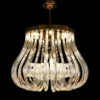 Casa Padrino Luxus Kristall Kronleuchter Gold Ø 60 x H. 50 cm - Prunkvolle Messing Kronleuchter mit böhmischem Kristallglas - Barock Möbel - Edel & Prunkvoll