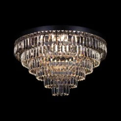 Casa Padrino Luxus Kristall Kronleuchter Silber Ø 60 x H. 43 cm - Prunkvolle Messing Kronleuchter mit böhmischem Kristallglas - Barock Möbel - Edel & Prunkvoll