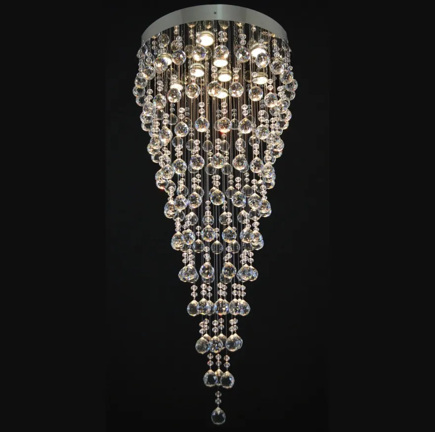 Casa Padrino Luxus Kristall Kronleuchter Silber Ø 50 x H. 110 cm - Prunkvolle Messing Kronleuchter mit böhmischem Kristallglas - Barock Möbel - Edel & Prunkvoll