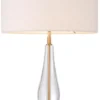 Casa Padrino Luxus Kristall Tischleuchte Antik Messing / Creme Ø 45 x H. 70,5 cm - Elegante Schreibtischleuchte mit edlem Kristallglas - Luxus Leuchten - Luxus Möbel - Luxus Interior