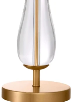 Casa Padrino Luxus Kristall Tischleuchte Antik Messing / Creme Ø 45 x H. 70,5 cm - Elegante Schreibtischleuchte mit edlem Kristallglas - Luxus Leuchten - Luxus Möbel - Luxus Interior
