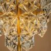 Casa Padrino Luxus Kristall Tischleuchte Gold / Schwarz Ø 46 x H. 85 cm - Tischlampe mit Marmorfuß