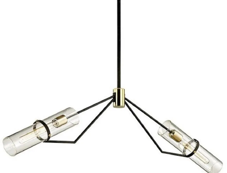 Casa Padrino Luxus Kronleuchter Bronze / Messing 127 x 10,2 x H. 37,5 cm - Designer Wohnzimmer Kronleuchter