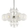 Casa Padrino Luxus Kronleuchter Silber Ø 69,2 x H. 63,5 cm - Luxus Qualität