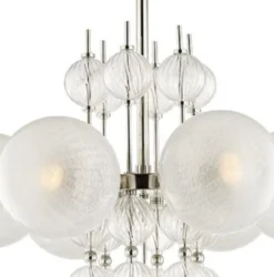 Casa Padrino Luxus Kronleuchter Silber Ø 69,2 x H. 63,5 cm - Luxus Qualität