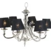 Casa Padrino Luxus Kronleuchter - Luxus Hängeleuchte Nickel, Durchmesser 58 x H 53 cm