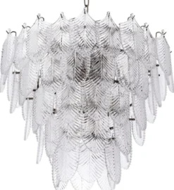 Casa Padrino Luxus Kronleuchter Silber Ø 62 x H. 53 cm - Edler Hotel & Restaurant Kronleuchter - Luxus Qualität