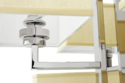 Casa Padrino Luxus Kronleuchter - Luxus Hängeleuchte aus poliertem rostfreiem Stahl - Durchmesser 98 cm, Höhe 57 cm