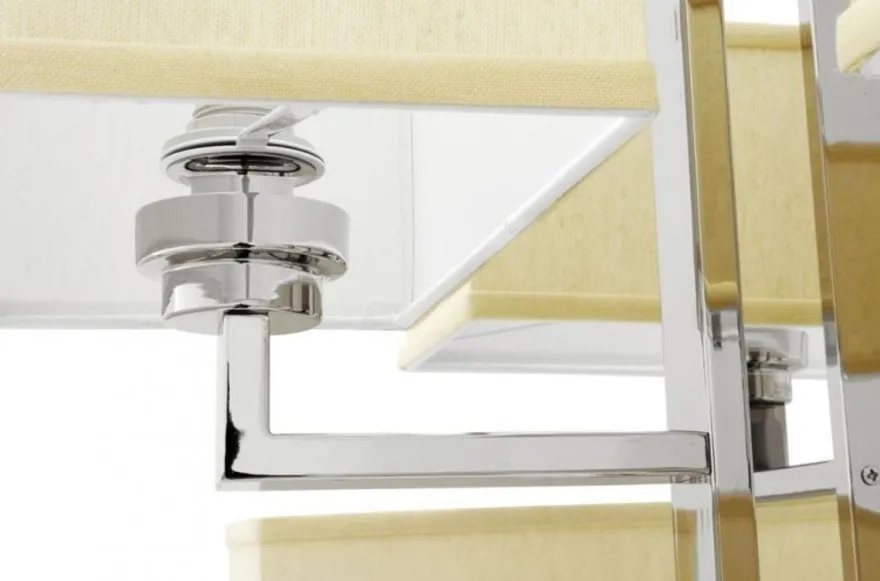Casa Padrino Luxus Kronleuchter - Luxus Hängeleuchte aus poliertem rostfreiem Stahl - Durchmesser 98 cm, Höhe 57 cm