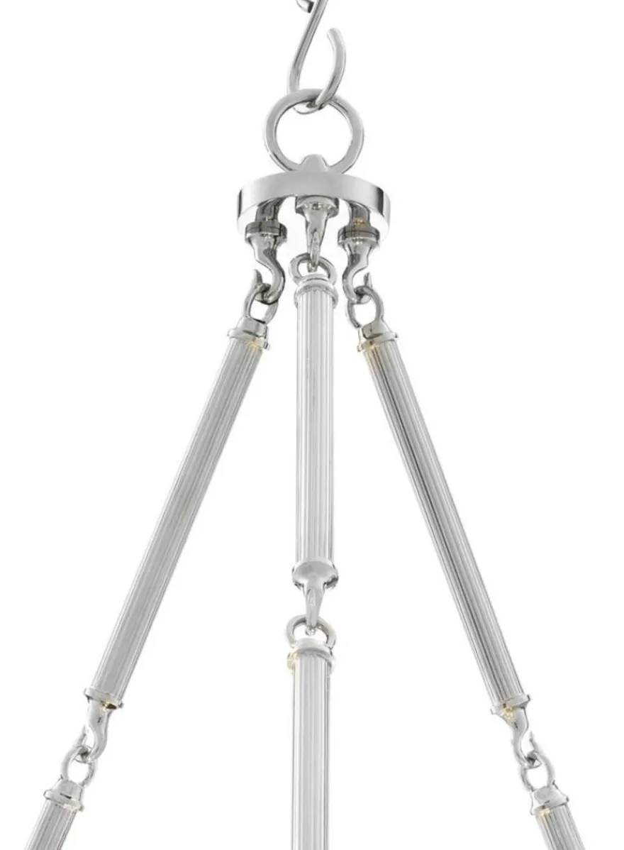 Casa Padrino Luxus Kronleuchter Silber 53 x H. 77,5 cm - Luxus Hotel Kollektion