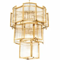 Casa Padrino Luxus Kronleuchter Gold Ø 58 x H. 84 cm - Hotel & Restaurant Kronleuchter