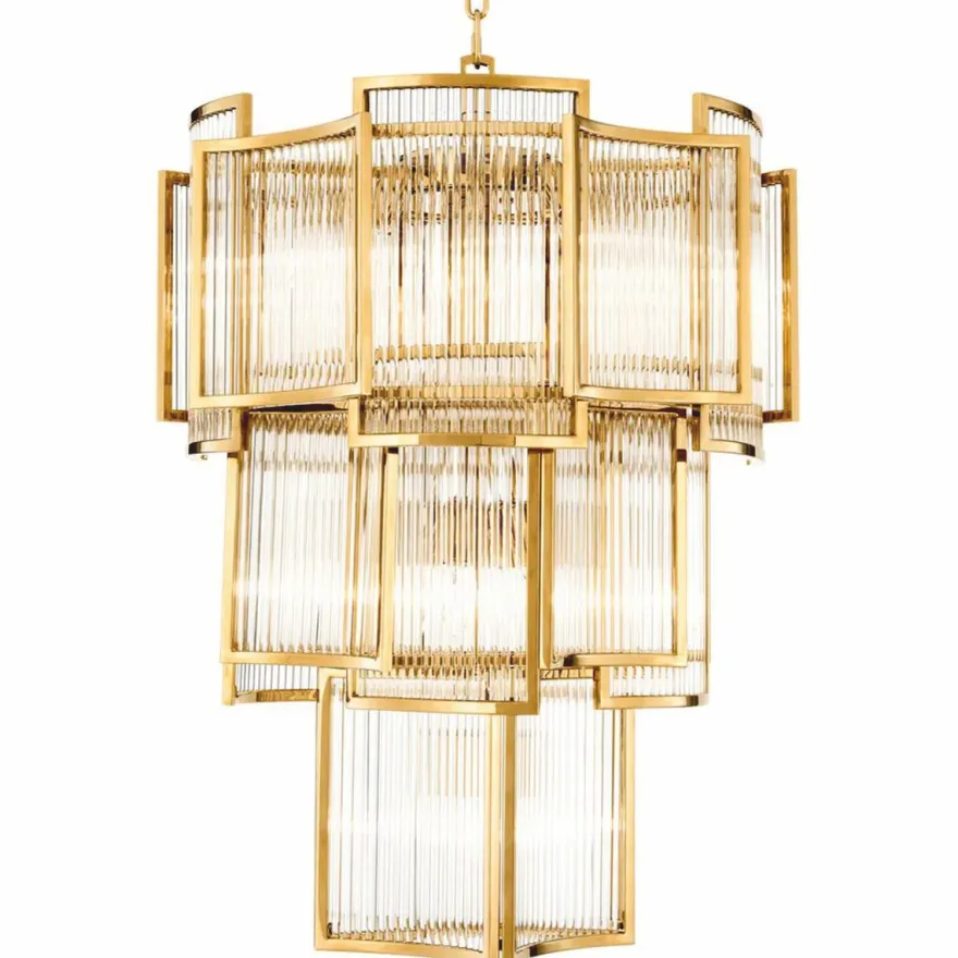 Casa Padrino Luxus Kronleuchter Gold Ø 58 x H. 84 cm - Hotel & Restaurant Kronleuchter