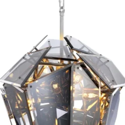 Casa Padrino Luxus Kronleuchter Silber / Schwarz Ø 47 x H. 97 cm - Designermöbel