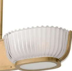 Casa Padrino Luxus Kronleuchter Vintage Messing 67,5 x 24,5 x H. 142,5 cm - Wohnzimmer Kronleuchter - Hotel Kronleuchter - Restaurant Kronleuchter - Luxus Qualität - Luxus Möbel