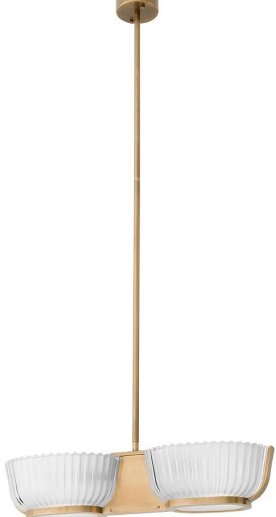Casa Padrino Luxus Kronleuchter Vintage Messing 67,5 x 24,5 x H. 142,5 cm - Wohnzimmer Kronleuchter - Hotel Kronleuchter - Restaurant Kronleuchter - Luxus Qualität - Luxus Möbel
